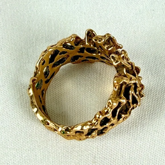 1970s Brutalist 18K Wedding Band 8.5 from Armel Jewelers Sarasota FL Modernest